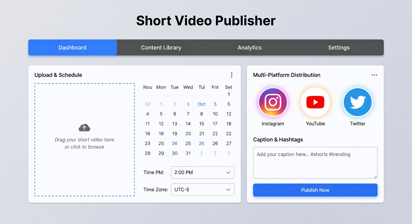 Multi-platform publishing dashboard